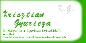 krisztian gyuricza business card